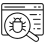 Bug Browser Web site Black Outline icon