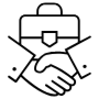 Business Cooperation Partner Hand Shake Black Outline free icon for commercial use