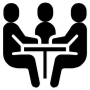 Business Group Meeting Room Black People free icon for commercial use