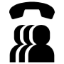 Calling People Queue Black free icon for commercial use