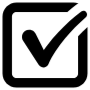 Check Box Tick Black Outline free icon for commercial use