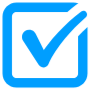 Check Box Tick Blue Outline free icon for commercial use