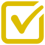 Check Box Tick Yellow Outline free icon for commercial use