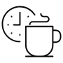 Coffee Tea Break Black Outline free icon for commercial use
