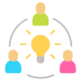 Consultation Team Brainstorming free icon for commercial use