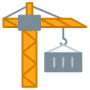 Crane Tower lifting Container Yellow free icon for commercial use