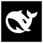 Deepseek Black Square Transparent free icon for commercial use
