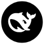 Deepseek Black White Circle Round Symbol free icon for commercial use