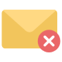 Delete Email Yellow Envelope icon