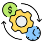Efficiency Process Gear free icon for commercial use