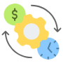 Efficiency Process Yellow Gear free icon for commercial use