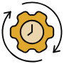 Efficiency Yellow Gear free icon for commercial use