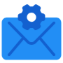 Email Setting Blue Envelope free icon for commercial use
