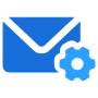 Email Setup Blue free icon for commercial use