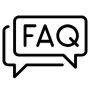Faq Questions Black Outline Speech Bubbles icon
