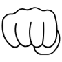 Fist Bump Black Outline free icon for commercial use
