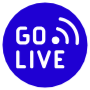 Go Live Blue Circle Round free icon for commercial use