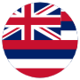Hawai State Flag Circle Round icon
