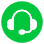 Headset Green help desk Round Circle Customer Service free icon for commercial use