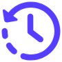 History Timer Clock Dark Blue Outline free icon for commercial use