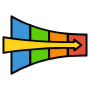 Horizontal Funnel Flow free icon for commercial use