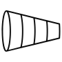 Horizontal Sales Funnel Black Outline free icon for commercial use