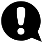 Important Black Speech Bubble free icon for commercial use