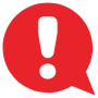 Important Red Speech Bubble icon