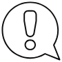 Important Speech Bubble Black Outline free icon for commercial use