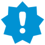 Important Warning Blue free icon for commercial use