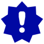 Important Warning Dark Blue free icon for commercial use