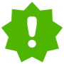 Important Warning Green free icon for commercial use
