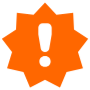 Important Warning Orange free icon for commercial use