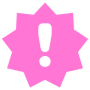 Important Warning Pink free icon for commercial use