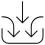 Inputs Multiple Arrows Black Outline free icon for commercial use