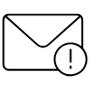 Junk Mail Black Outline icon