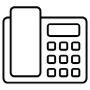 Landline Old Telephone Black Outline free icon for commercial use