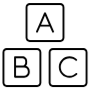 Language Alphabets Black Outline free icon for commercial use