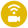 Live Stream Camera Yellow Circle Round icon