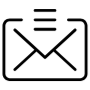 Mailing List Black Outline Envelope free icon for commercial use