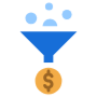 Marketing Sales Funnel Leads free icon for commercial use
