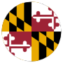 Maryland State Flag Circle Round icon
