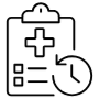 Medical History Record Black Outline free icon for commercial use