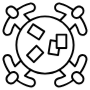 Meeting Conversation Teamwork Black Outline free icon for commercial use