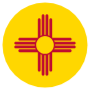 New Mexico State Flag Circle Round icon