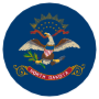 North Dakota State Flag Circle Round icon