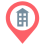 Office Building Location Red Placeholder free icon for commercial use