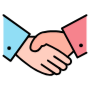 Partner Hand Shake Cooperation free icon for commercial use