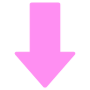 Pink Arrow Down free icon for commercial use