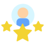 Rating Stars Happy Customer, Testimonial free icon for commercial use